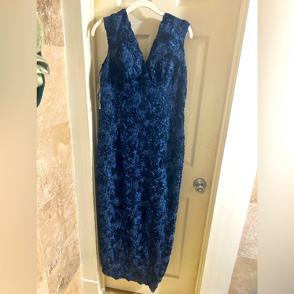 Marina sz 10 navy blue formal dress made in USA